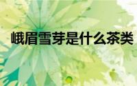 峨眉雪芽是什么茶类（峨眉雪芽是什么茶）