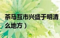 茶马互市兴盛于明清（茶马互市盛于明清的什么地方）