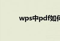 wps中pdf如何转换成word文档