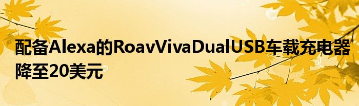 配备Alexa的RoavVivaDualUSB车载充电器降至20美元