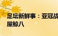 足坛新鲜事：亚冠战报柔佛新山01不敌名古屋鲸八