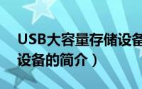 USB大容量存储设备（关于USB大容量存储设备的简介）