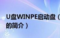 U盘WINPE启动盘（关于U盘WINPE启动盘的简介）