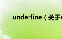 underline（关于underline的简介）