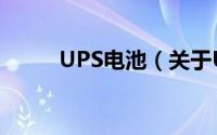 UPS电池（关于UPS电池的简介）