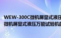 WEW-300C微机屏显式液压万能试验机（关于WEW-300C微机屏显式液压万能试验机的简介）