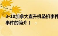 3·10加拿大直升机坠机事件（关于3·10加拿大直升机坠机事件的简介）
