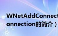 WNetAddConnection（关于WNetAddConnection的简介）