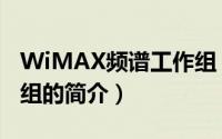 WiMAX频谱工作组（关于WiMAX频谱工作组的简介）