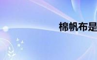 棉帆布是什么材料