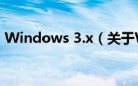 Windows 3.x（关于Windows 3.x的简介）
