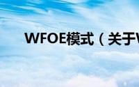 WFOE模式（关于WFOE模式的简介）