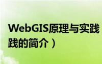 WebGIS原理与实践（关于WebGIS原理与实践的简介）
