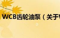 WCB齿轮油泵（关于WCB齿轮油泵的简介）