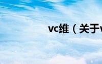 vc维（关于vc维的简介）