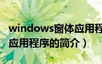 windows窗体应用程序（关于windows窗体应用程序的简介）