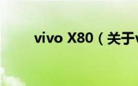 vivo X80（关于vivo X80的简介）