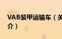 VAB装甲运输车（关于VAB装甲运输车的简介）