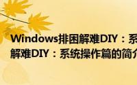 Windows排困解难DIY：系统操作篇（关于Windows排困解难DIY：系统操作篇的简介）
