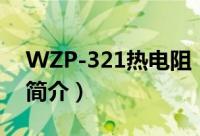 WZP-321热电阻（关于WZP-321热电阻的简介）