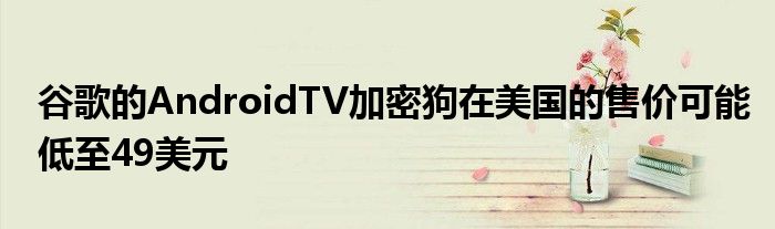谷歌的AndroidTV加密狗在美国的售价可能低至49美元