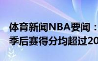 体育新闻NBA要闻：近20年第五位乔治15场季后赛得分均超过20分