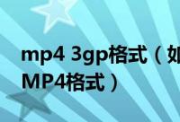 mp4 3gp格式（如何把3GP格式视频转换为MP4格式）