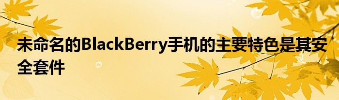 未命名的BlackBerry手机的主要特色是其安全套件