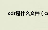 cdr是什么文件（cdr文件用什么打开）