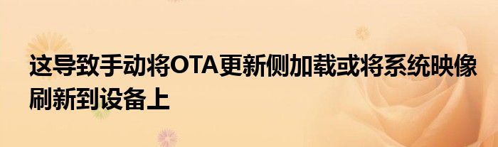 这导致手动将OTA更新侧加载或将系统映像刷新到设备上