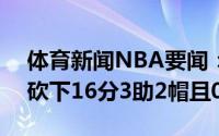 体育新闻NBA要闻：奇兵佩恩半场12投6中砍下16分3助2帽且0失误