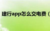 建行app怎么交电费（建行充值电费的教程）