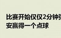 比赛开始仅仅2分钟张玉宁就在对手禁区为国安赢得一个点球