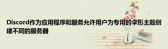 Discord作为应用程序和服务允许用户为专用的伞形主题创建不同的服务器
