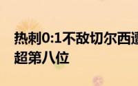 热刺0:1不敌切尔西遭遇英超三连败跌落到英超第八位