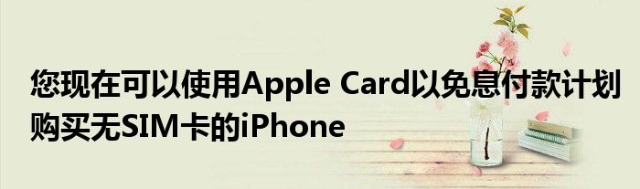 您现在可以使用Apple Card以免息付款计划购买无SIM卡的iPhone