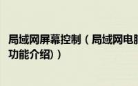 局域网屏幕控制（局域网电脑屏幕桌面监控实现方法(网路岗功能介绍)）
