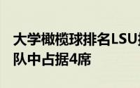 大学橄榄球排名LSU排名第一 SEC在前7名球队中占据4席