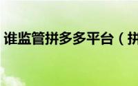 谁监管拼多多平台（拼多多平台的监管部门）