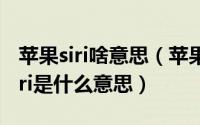 苹果siri啥意思（苹果iPhone手机中常说的siri是什么意思）