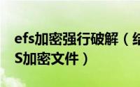 efs加密强行破解（结合实例教你如何破解EFS加密文件）