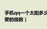 手机qq一个太阳多少级（手机qq一个太阳需要的级数）