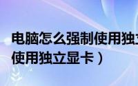 电脑怎么强制使用独立显卡（笔记本怎么强制使用独立显卡）