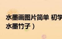 水墨画图片简单 初学 竹子（PAINT怎么绘制水墨竹子）