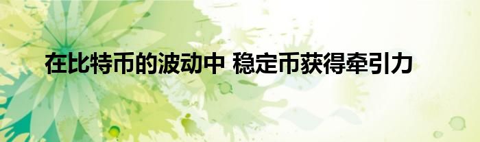 在比特币的波动中 稳定币获得牵引力