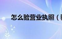 怎么验营业执照（验营业执照的方法）