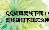 QQ旋风离线下载（QQ旋风离线下载服务的离线转码下载怎么用）
