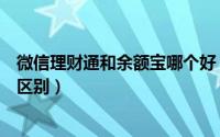 微信理财通和余额宝哪个好（余额宝和微信理财通收益对比区别）