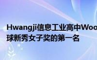 Hwangji信息工业高中Woowang-na被评为2020年女子手球新秀女子奖的第一名