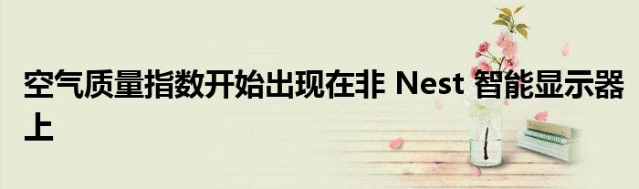 空气质量指数开始出现在非 Nest 智能显示器上
